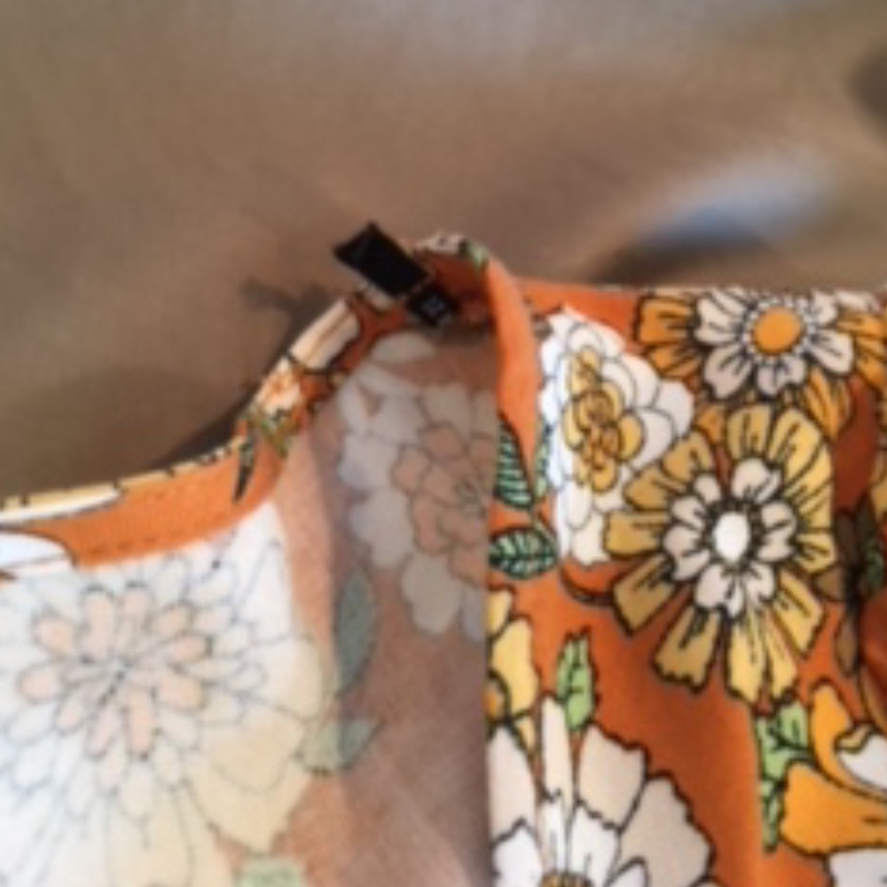 NWOT Forever 21 Hippie/Boho Orange Floral Dress - Picture 5 of 8